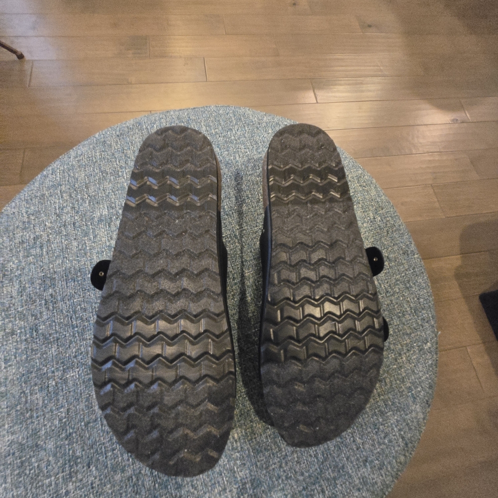 Cliffs by White Mountain, Black Double Buckle Studded Slide Sandals - Picture 8 of 8